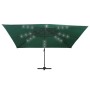 Cantilever umbrella LED lights and green aluminum pole 400x300 cm by vidaXL, Umbrellas - Ref: Foro24-47005, Price: 292,19 €, ...