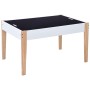 Mesa y sillas infantiles 3 pzas con pizarra negro y blanco de vidaXL, muebles para bebés y niños pequeños - Ref: Foro24-28618...