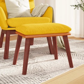 Mustard yellow fabric and synthetic leather footrest 45x29.5x35cm by vidaXL, Ottomans - Ref: Foro24-341486, Price: 43,99 €, D...