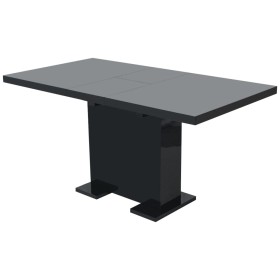 Glossy black extendable dining table by vidaXL, Kitchen and dining tables - Ref: Foro24-243549, Price: 345,21 €, Discount: %