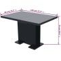 Glossy black extendable dining table by vidaXL, Kitchen and dining tables - Ref: Foro24-243549, Price: 345,21 €, Discount: %