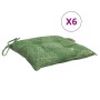 Stuhlkissen 6 Stück Stoff Blattdruck 40x40x7 cm von vidaXL, Kissen für Stühle und Sofas - Ref: Foro24-361500, Preis: 51,53 €,...