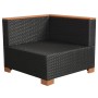 Set muebles de jardín 6 piezas y cojines ratán sintético negro de vidaXL, Conjuntos de jardín - Ref: Foro24-42755, Precio: 54...