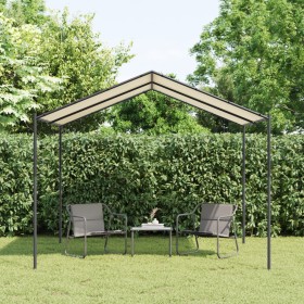 Steel tent and beige fabric 3x3 m by vidaXL, Tents and gazebos - Ref: Foro24-362451, Price: 178,67 €, Discount: %