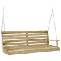 Banco columpio madera de pino impregnada 155x65x60 cm de vidaXL, Balancines de jardín - Ref: Foro24-316065, Precio: 158,26 €,...