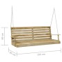 Pine wood swing bench impregnated with 155x65x60 cm dimensions by vidaXL, Garden rockers - Ref: Foro24-316065, Price: 158,26 ...