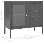 Sideboard in steel and anthracite tempered glass 75x35x70 cm by vidaXL, Sideboards - Ref: Foro24-336075, Price: 164,99 €, Dis...