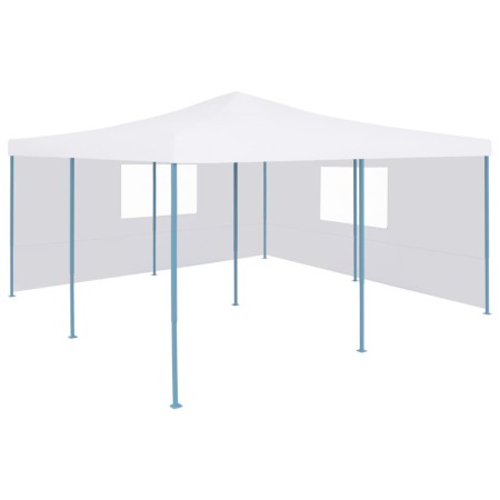 Folding gazebo with 2 walls white 5x5 m by vidaXL, Tents and gazebos - Ref: Foro24-48911, Price: 284,41 €, Discount: %