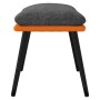 Reposapiés tela y cuero sintético gris y naranja 45x29,5x35 cm de vidaXL, Otomanas - Ref: Foro24-341527, Precio: 39,70 €, Des...