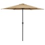 Garden umbrella with taupe gray aluminum pole 270x246 cm by vidaXL, Umbrellas - Ref: Foro24-47347, Price: 59,64 €, Discount: %