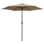 Garden umbrella with taupe gray aluminum pole 270x246 cm by vidaXL, Umbrellas - Ref: Foro24-47347, Price: 59,64 €, Discount: %