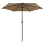 Garden umbrella with taupe gray aluminum pole 270x246 cm by vidaXL, Umbrellas - Ref: Foro24-47347, Price: 59,64 €, Discount: %