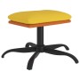 Reposapiés tela y cuero sintético amarillo mostaza 60x60x36 cm de vidaXL, Otomanas - Ref: Foro24-341614, Precio: 38,99 €, Des...