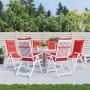 High back garden chair cushion 6 pcs red fabric 120x50x7 cm by vidaXL, Cushions for chairs and sofas - Ref: Foro24-314253, Pr...