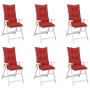 High back garden chair cushion 6 pcs red fabric 120x50x7 cm by vidaXL, Cushions for chairs and sofas - Ref: Foro24-314253, Pr...