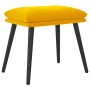 Reposapiés de terciopelo amarillo mostaza 45x29,5x35 cm de vidaXL, Otomanas - Ref: Foro24-341511, Precio: 41,90 €, Descuento: %