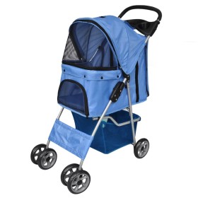 Blauer Hundekinderwagen von vidaXL, Kinderwagen für Haustiere - Ref: Foro24-170056, Preis: 94,94 €, Rabatt: %