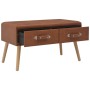 Mesa de centro de cuero sintético marrón 80x40x46 cm de vidaXL, Mesas de centro - Ref: Foro24-247543, Precio: 85,99 €, Descue...