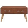 Mesa de centro de cuero sintético marrón 80x40x46 cm de vidaXL, Mesas de centro - Ref: Foro24-247543, Precio: 85,99 €, Descue...