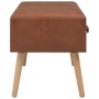 Mesa de centro de cuero sintético marrón 80x40x46 cm de vidaXL, Mesas de centro - Ref: Foro24-247543, Precio: 85,99 €, Descue...