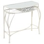 Mesa auxiliar estilo francés metal 82x39x76 cm blanca de vidaXL, Mesas auxiliares - Ref: Foro24-245935, Precio: 100,12 €, Des...