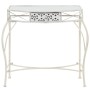 Mesa auxiliar estilo francés metal 82x39x76 cm blanca de vidaXL, Mesas auxiliares - Ref: Foro24-245935, Precio: 100,12 €, Des...