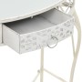 Mesa auxiliar estilo francés metal 82x39x76 cm blanca de vidaXL, Mesas auxiliares - Ref: Foro24-245935, Precio: 100,12 €, Des...