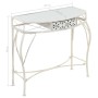 Mesa auxiliar estilo francés metal 82x39x76 cm blanca de vidaXL, Mesas auxiliares - Ref: Foro24-245935, Precio: 100,12 €, Des...