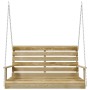 Banco balancín madera de pino impregnada 110 cm de vidaXL, Balancines de jardín - Ref: Foro24-318397, Precio: 169,06 €, Descu...