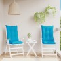 High back garden chair cushion 2 pcs blue fabric 120x50x7 cm by vidaXL, Cushions for chairs and sofas - Ref: Foro24-314245, P...