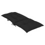 Cojín silla de jardín respaldo alto 6 uds tela negro 120x50x7cm de vidaXL, Cojines para sillas y sofás - Ref: Foro24-314256, ...