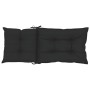 High back garden chair cushion 6 pcs black fabric 120x50x7cm by vidaXL, Cushions for chairs and sofas - Ref: Foro24-314256, P...