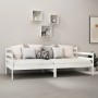 Solid white pine wood sofa bed 90x200 cm by vidaXL, Beds and slatted bases - Ref: Foro24-833082, Price: 100,30 €, Discount: %