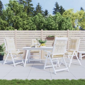 Kissen für Gartenstühle mit hoher Rückenlehne, 4 Stück, beige Stoff, 120 x 50 x 7 cm von vidaXL, Kissen für Stühle und Sofas ...