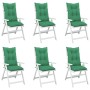 High back garden chair cushion 6 pcs green fabric 120x50x7cm by vidaXL, Cushions for chairs and sofas - Ref: Foro24-314250, P...