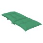 Cojín silla de jardín respaldo alto 6 uds tela verde 120x50x7cm de vidaXL, Cojines para sillas y sofás - Ref: Foro24-314250, ...