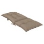 High back garden chair cushion 4 pcs taupe fabric 120x50x7cm by vidaXL, Cushions for chairs and sofas - Ref: Foro24-314258, P...