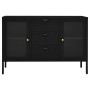 Aparador de acero y vidrio negro 105x35x70 cm de vidaXL, Aparadores - Ref: Foro24-336076, Precio: 210,84 €, Descuento: %