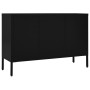 Aparador de acero y vidrio negro 105x35x70 cm de vidaXL, Aparadores - Ref: Foro24-336076, Precio: 210,84 €, Descuento: %