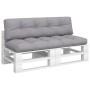 Kissen für Palettensofa 2 Einheiten aus grauem Stoff von vidaXL, Kissen für Stühle und Sofas - Ref: Foro24-314604, Preis: 92,...