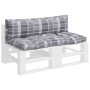 Cushions for pallets 2 units gray checkered fabric by vidaXL, Cushions for chairs and sofas - Ref: Foro24-314659, Price: 56,9...