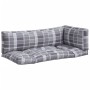 Kissen für Paletten 3 Einheiten grau karierter Stoff von vidaXL, Kissen für Stühle und Sofas - Ref: Foro24-314671, Preis: 58,...