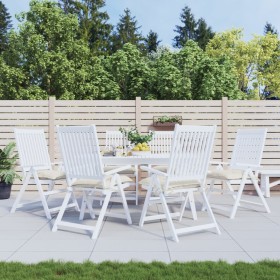 Gartenstuhl Kissen 6 Stück Oxford Stoff creme 50x50x7 cm von vidaXL, Kissen für Stühle und Sofas - Ref: Foro24-314904, Preis:...