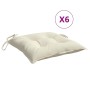 Gartenstuhl Kissen 6 Stück Oxford Stoff creme 50x50x7 cm von vidaXL, Kissen für Stühle und Sofas - Ref: Foro24-314904, Preis:...