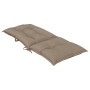 High back garden chair cushion 6 pcs taupe fabric 120x50x7cm by vidaXL, Cushions for chairs and sofas - Ref: Foro24-314259, P...