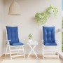 High back garden chair cushion 2 pcs blue fabric 120x50x7 cm by vidaXL, Cushions for chairs and sofas - Ref: Foro24-314263, P...