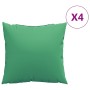 Cojines decorativos 4 uds tela verde 50x50 cm de vidaXL, Cojines - Ref: Foro24-314343, Precio: 33,89 €, Descuento: %