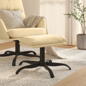 Cream white velvet footrest 60x60x36 cm by vidaXL, Ottomans - Ref: Foro24-341587, Price: 38,99 €, Discount: %