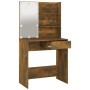 Dressing table with LED smoked oak color 74.5x40x141 cm by vidaXL, Bedroom Dressers - Ref: Foro24-820481, Price: 91,44 €, Dis...