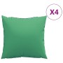 Cojines decorativos 4 uds tela verde 40x40 cm de vidaXL, Cojines - Ref: Foro24-314328, Precio: 25,20 €, Descuento: %